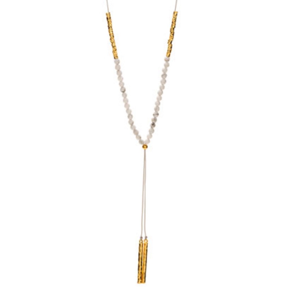Gorjana Power Gemstone Necklace- Howlite (calming)